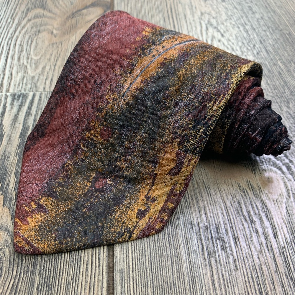 Ermenegildo Zegna Floral Graphic 100% Silk Tie